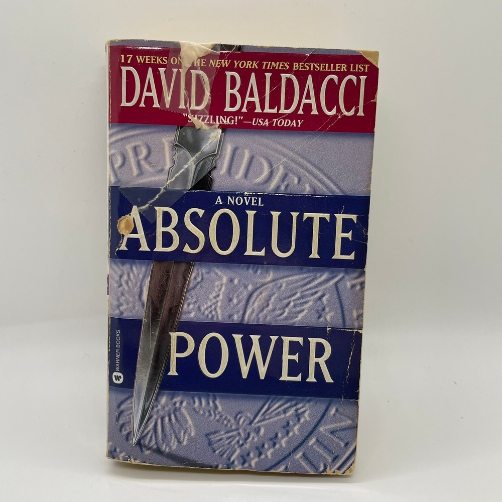 David Baldacci Absolute Power Paperback Adult Blue Good Political Thriller Book